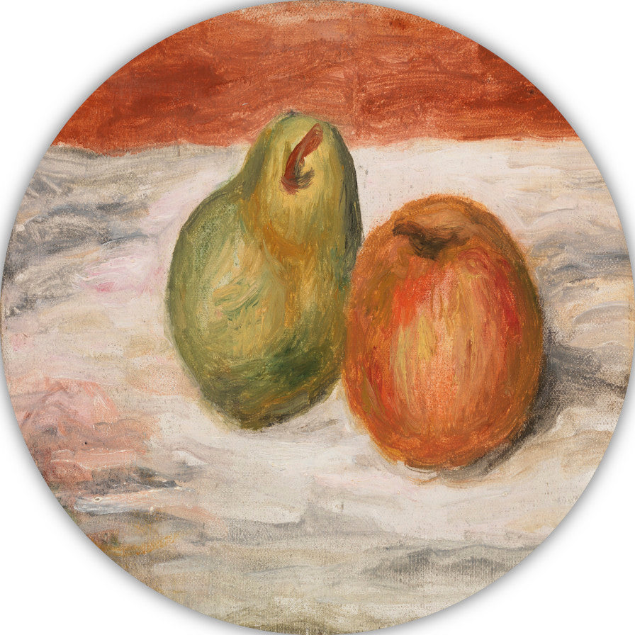 Appel en Peer - Pierre-Auguste Renoir aluminium muurcirkel