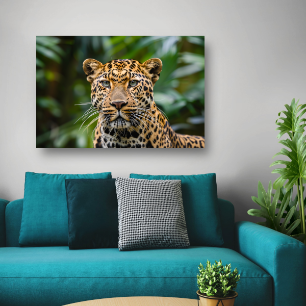 Stille Waarnemer - Luipaard in de Wildernis canvas