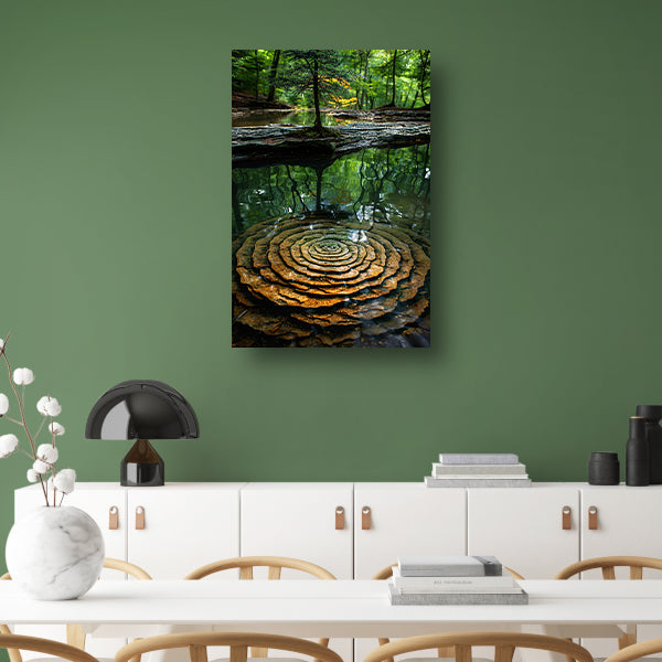 Natuurlijke Spiegeling in het Bos canvas
