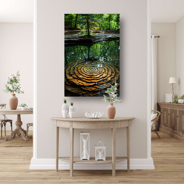 Natuurlijke Spiegeling in het Bos canvas