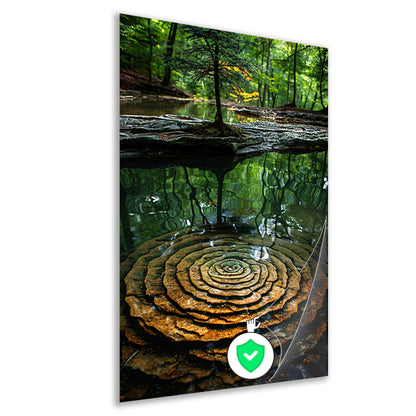Natuurlijke Spiegeling in het Bos poster