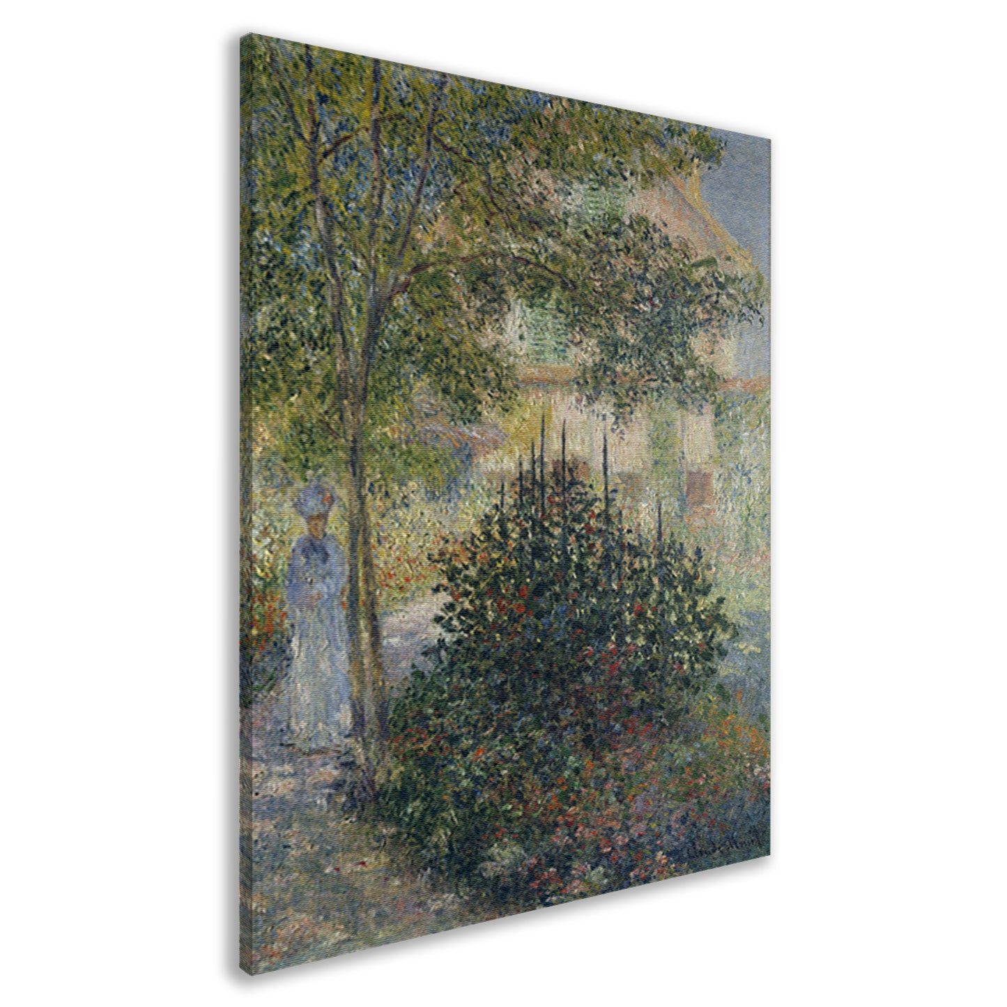 Camille Monet in de tuin van Argenteuil - Claude Monet canvas
