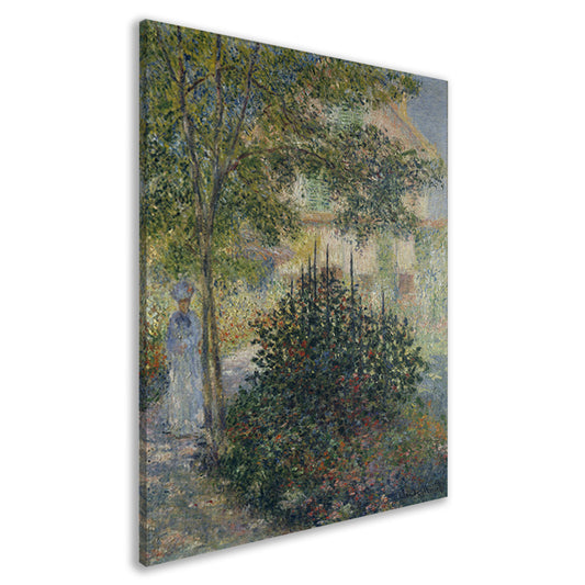 Camille Monet in de tuin van Argenteuil - Claude Monet canvas