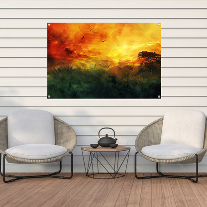 Junglezon in impressionistische stijl tuinposter