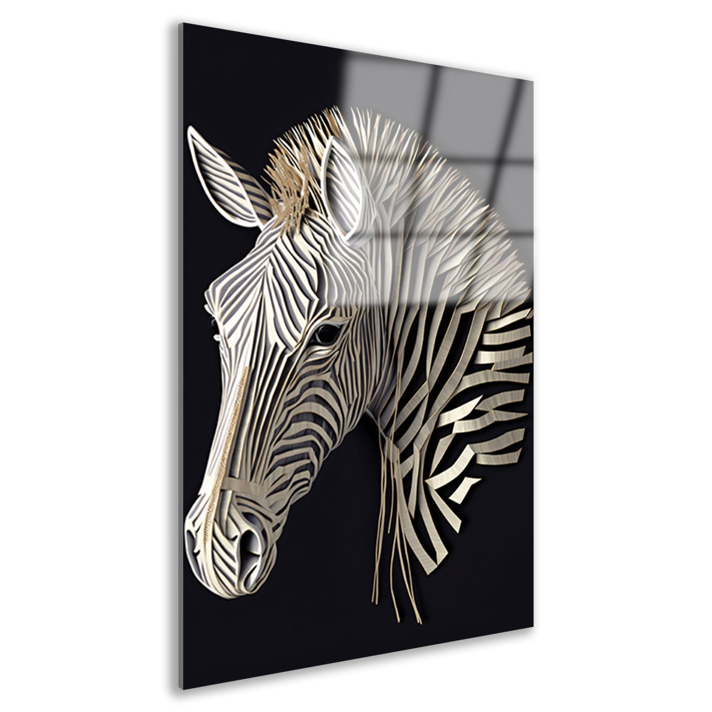 Abstracte zebra, Zwart-wit kunst Acrylglas
