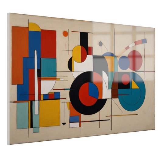 Dynamische Abstractie van Geometrische Kleuren acrylglas