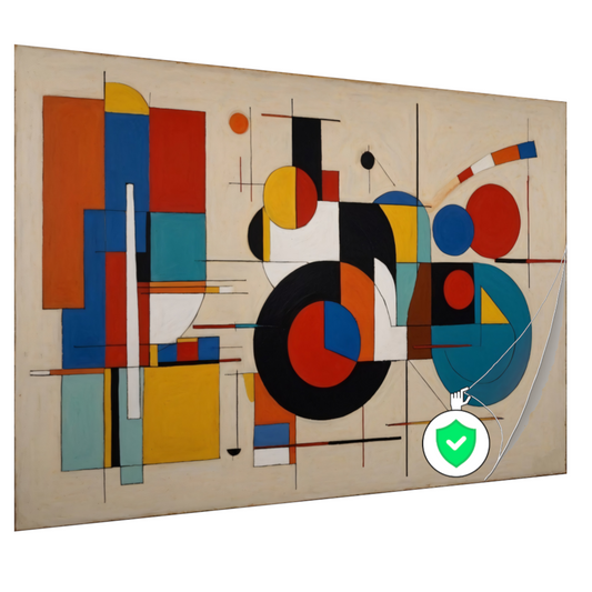 Dynamische Abstractie van Geometrische Kleuren poster