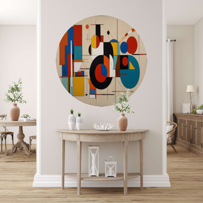 Dynamische Abstractie van Geometrische Kleuren forex muurcirkel