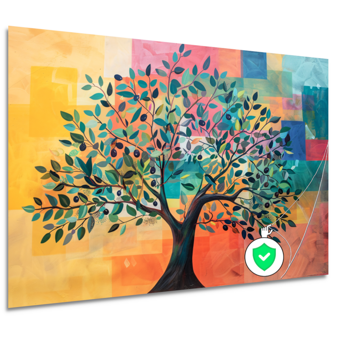 Kleurrijk Abstracte Boomlandschap poster