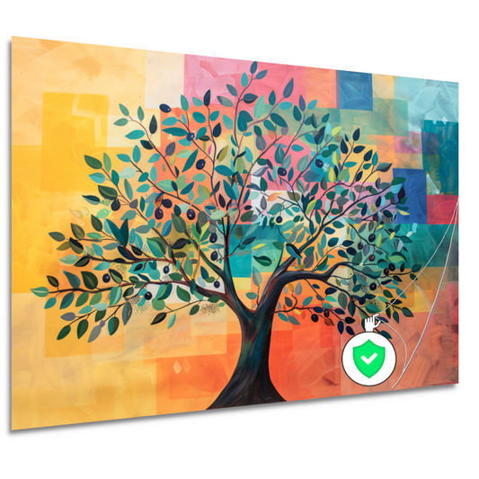 Kleurrijk Abstracte Boomlandschap poster