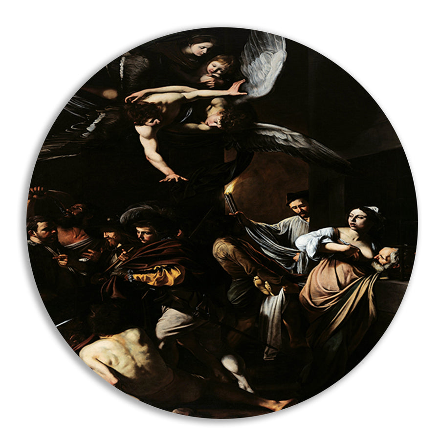 De Zeven Werken van Barmhartigheid - Caravaggio forex muurcirkel