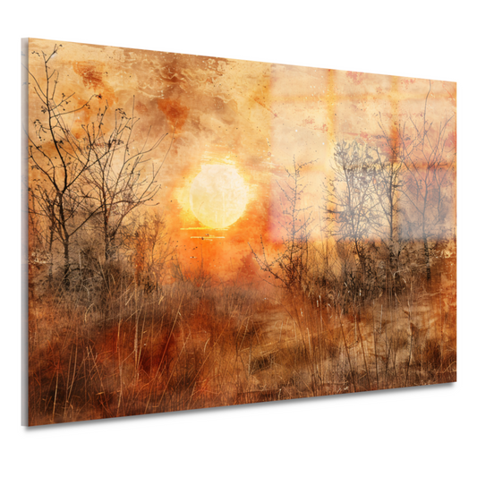 Stille zonsondergang in sepia tonen acrylglas