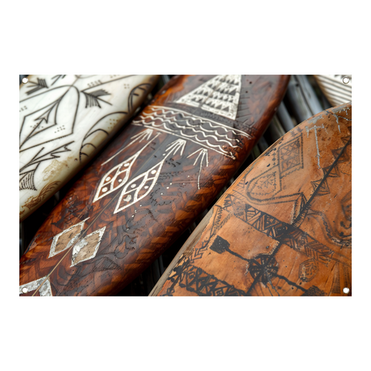 Moderne Houten Surfplanken Muurdecoratie tuinposter