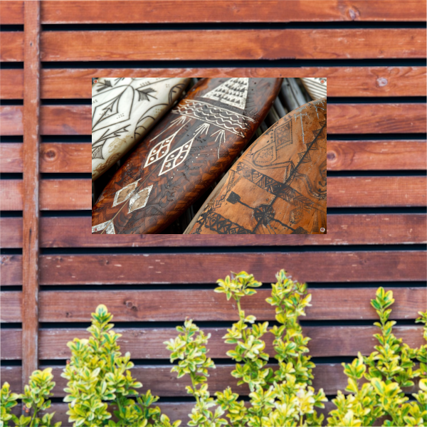 Moderne Houten Surfplanken Muurdecoratie tuinposter