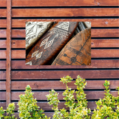 Moderne Houten Surfplanken Muurdecoratie tuinposter