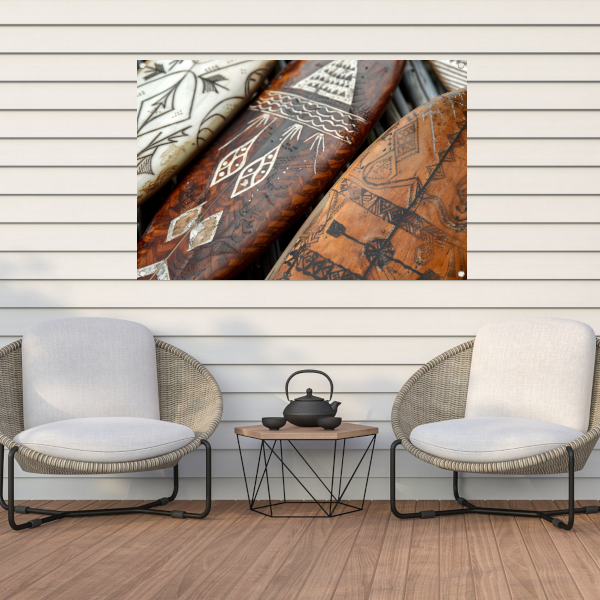 Moderne Houten Surfplanken Muurdecoratie tuinposter