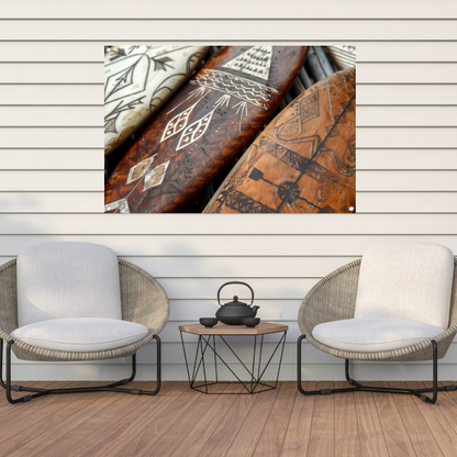 Moderne Houten Surfplanken Muurdecoratie tuinposter