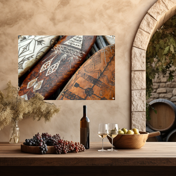 Moderne Houten Surfplanken Muurdecoratie tuinposter
