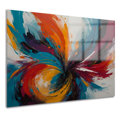 Dynamische Dans van Abstracte Kleuren acrylglas