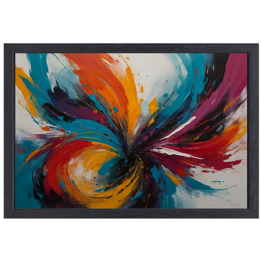 Dynamische Dans van Abstracte Kleuren canvas met baklijst