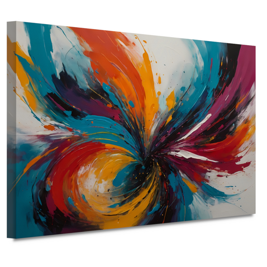 Dynamische Dans van Abstracte Kleuren canvas