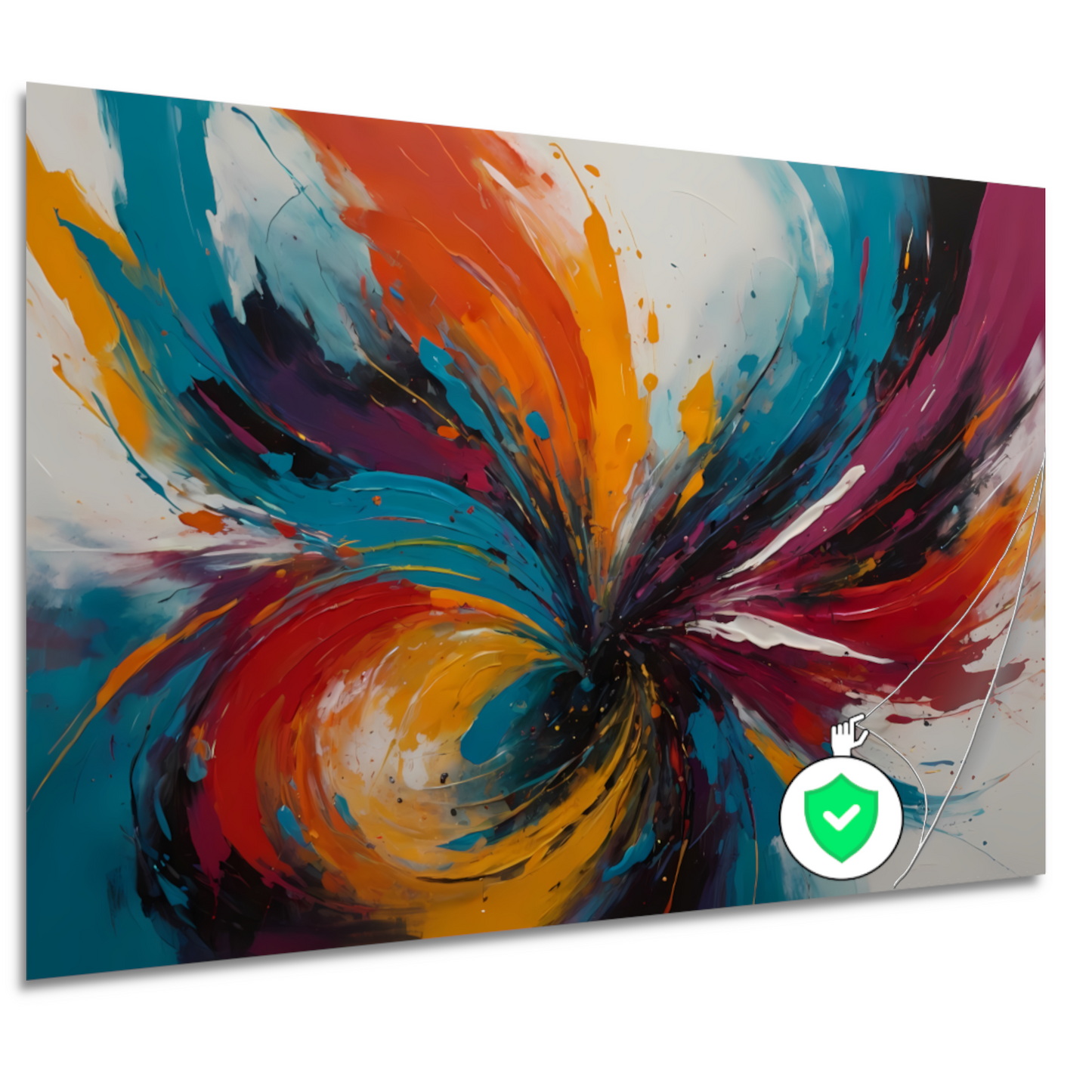 Dynamische Dans van Abstracte Kleuren poster