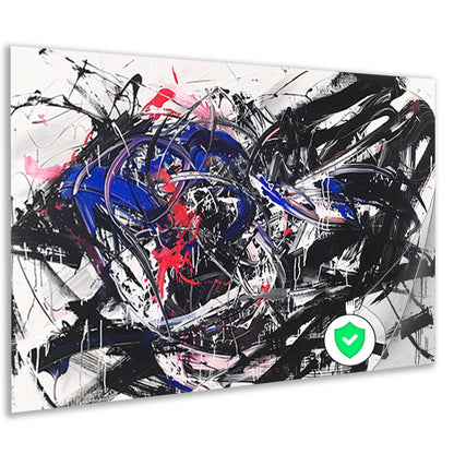 Dynamisch abstract kunstwerk met levendige kleuren poster