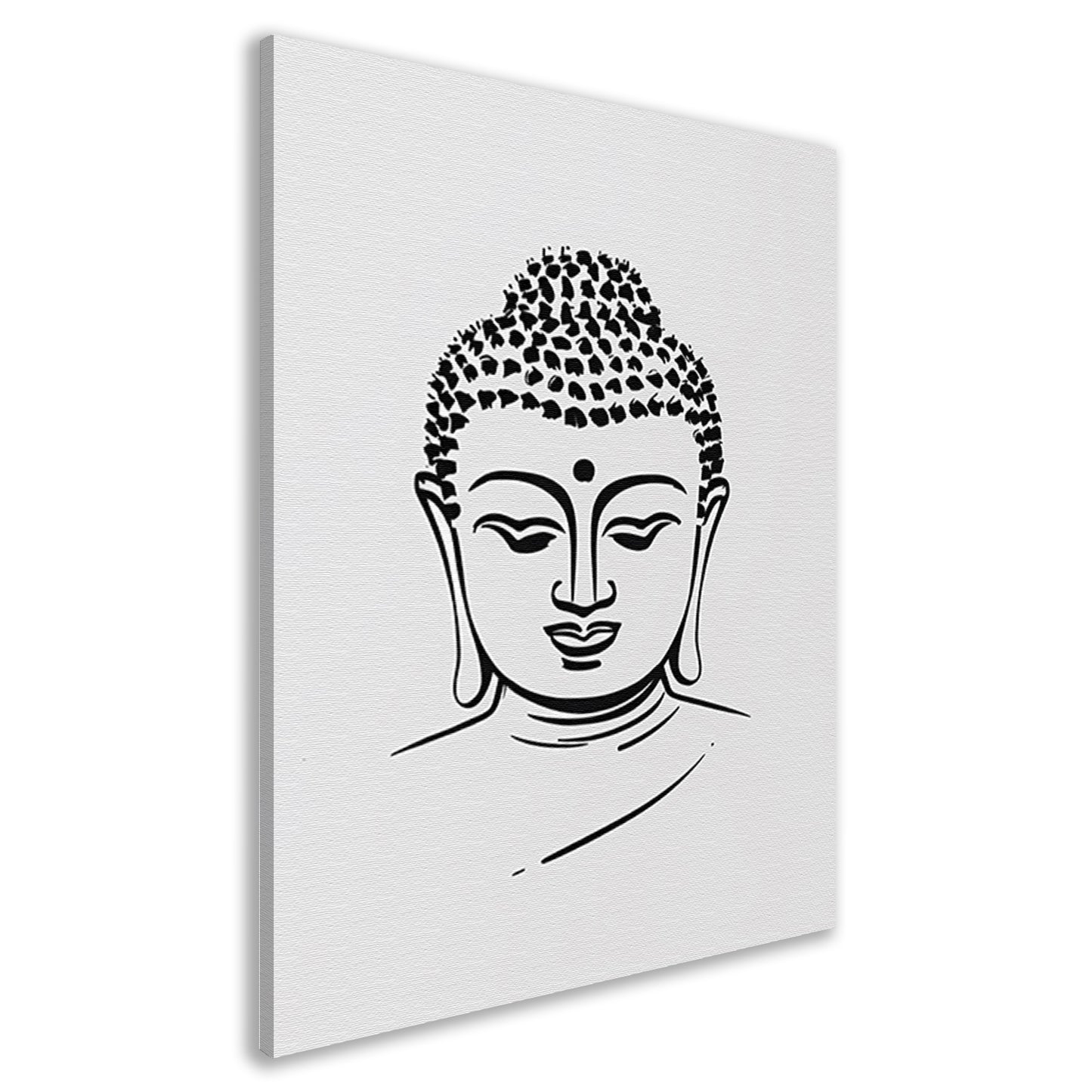 Zen Boeddha Minimalistisch Lijntekening Portret canvas