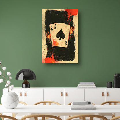 Twee Azen omringd door verfspatten poster