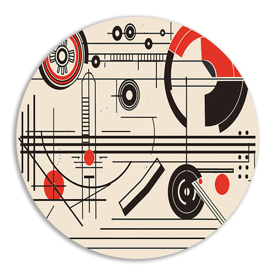 Geometrisch abstract ontwerp met cirkels en lijnen forex muurcirkel
