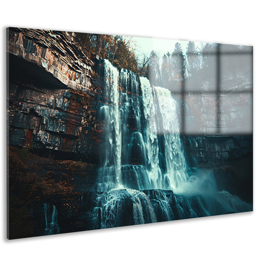 Majestueuze waterval in ruige natuur   acrylglas