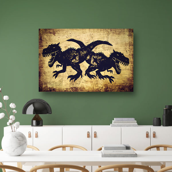 Dinosauriërs in de Nacht acrylglas