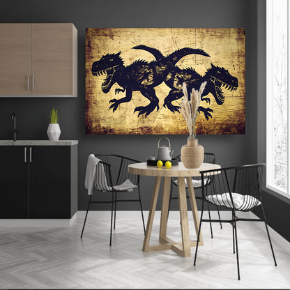 Dinosauriërs in de Nacht acrylglas