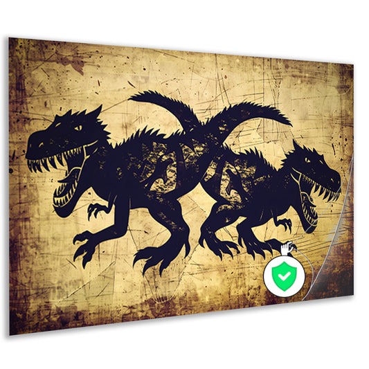 Dinosauriërs in de Nacht poster