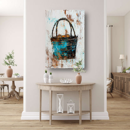 Abstract kleurrijk mandontwerp voor moderne interieurs canvas met baklijst