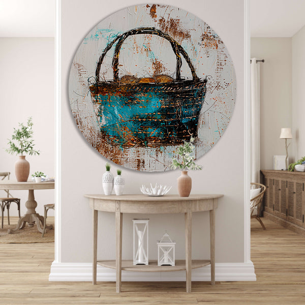 Abstract kleurrijk mandontwerp voor moderne interieurs forex muurcirkel