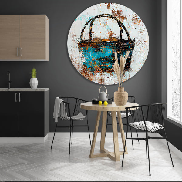 Abstract kleurrijk mandontwerp voor moderne interieurs forex muurcirkel