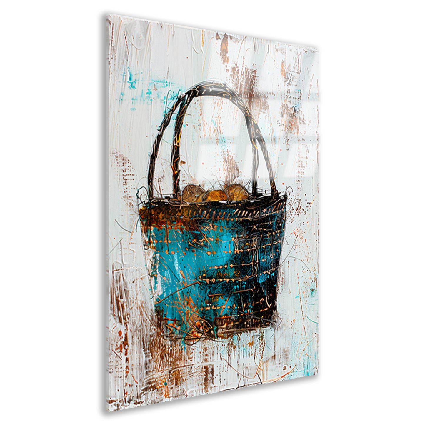 Abstract kleurrijk mandontwerp voor moderne interieurs acrylglas