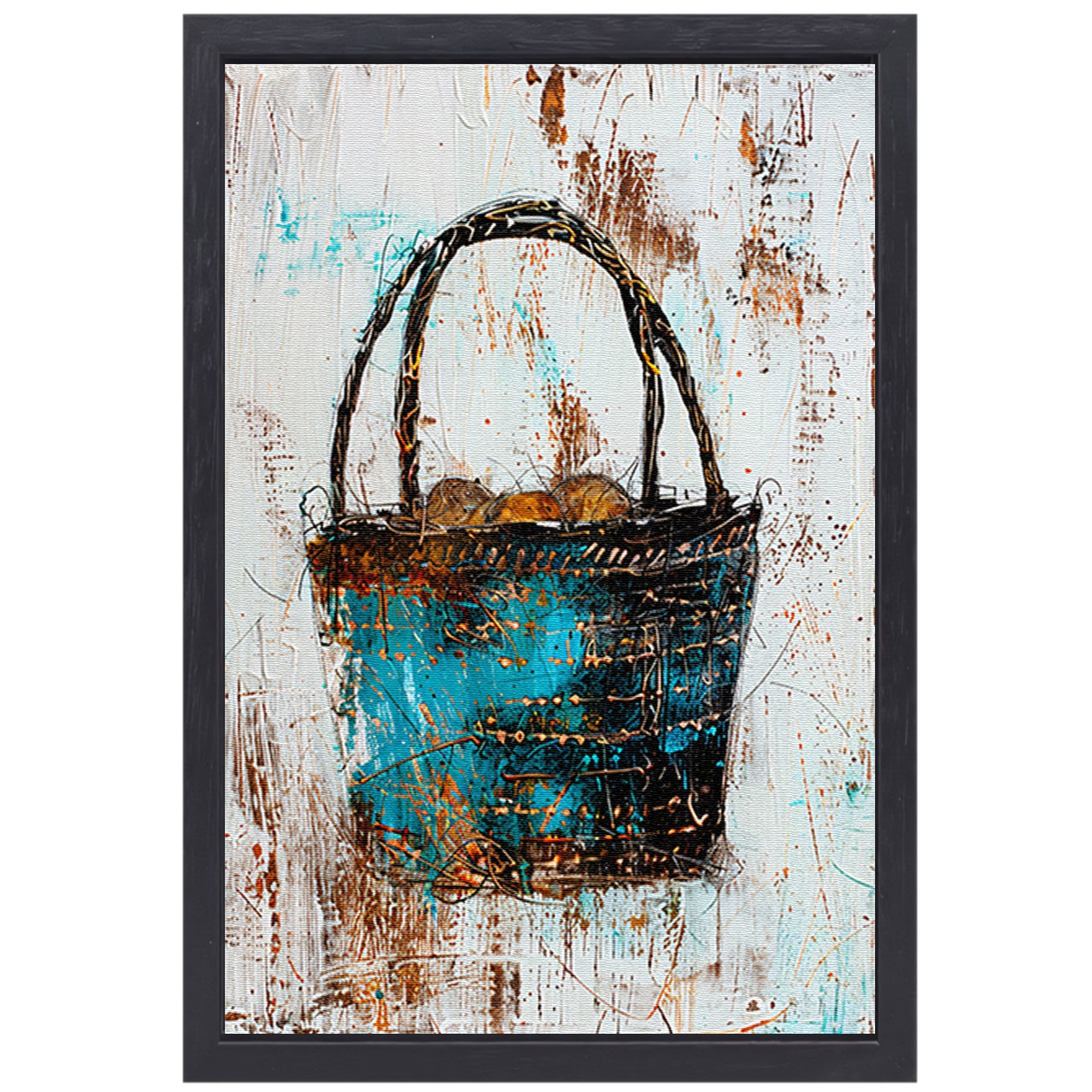 Abstract kleurrijk mandontwerp voor moderne interieurs canvas met baklijst