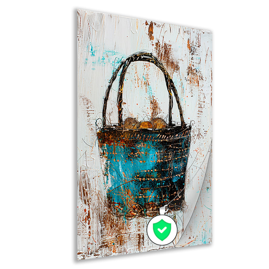 Abstract kleurrijk mandontwerp voor moderne interieurs poster