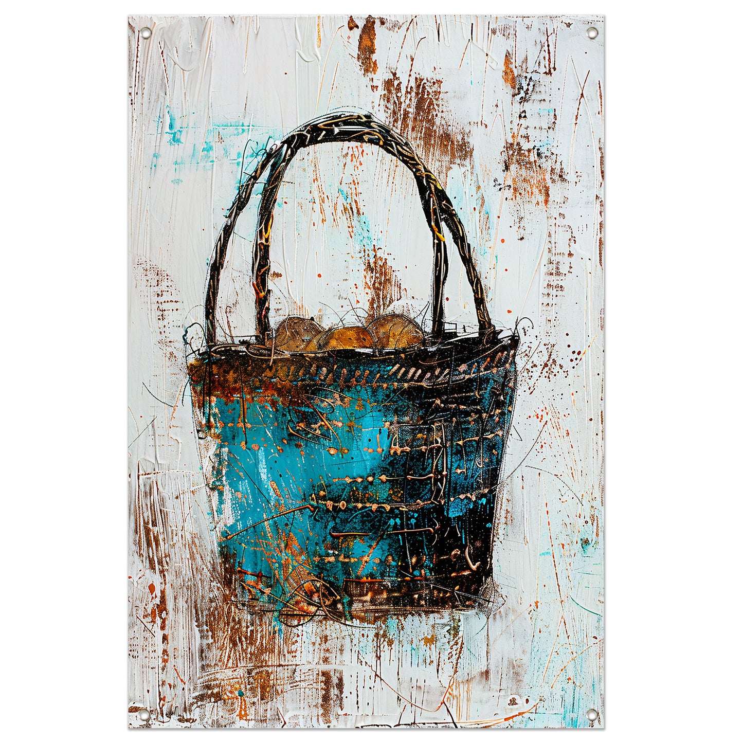 Abstract kleurrijk mandontwerp voor moderne interieurs tuinposter