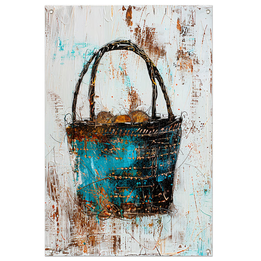 Abstract kleurrijk mandontwerp voor moderne interieurs tuinposter