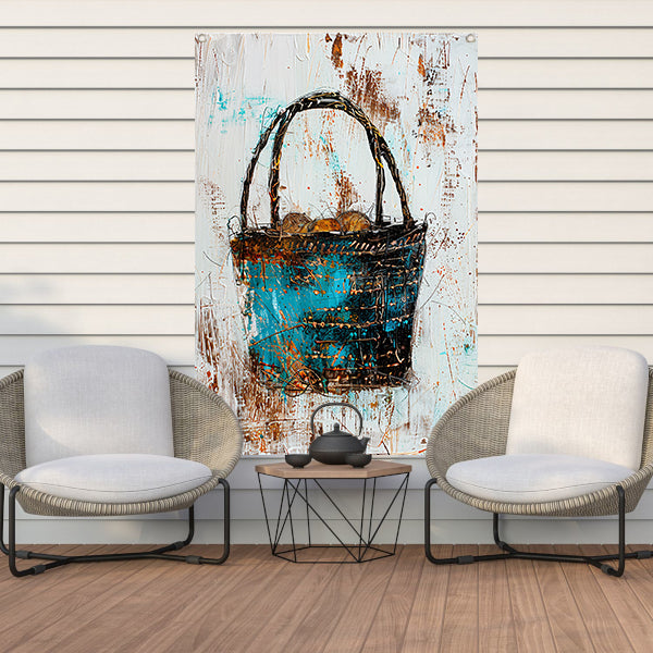 Abstract kleurrijk mandontwerp voor moderne interieurs tuinposter