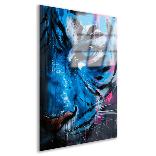 Levendige abstracte tijger in graffiti stijl acrylglas