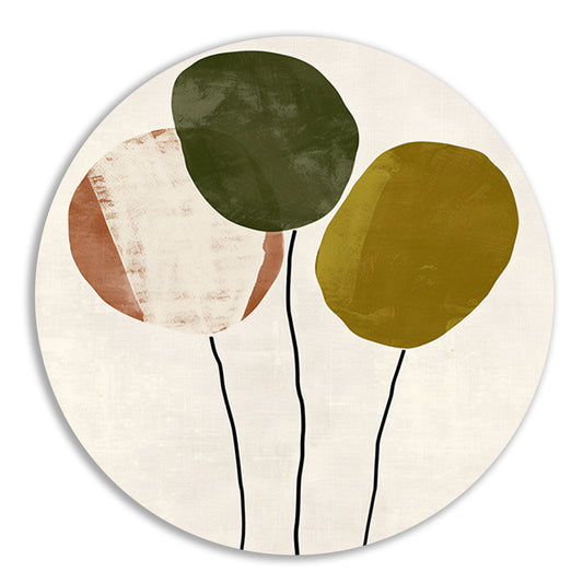 Minimalistisch Abstract Kunstwerk met Drie Ballonnen forex muurcirkel