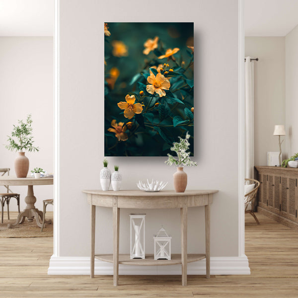 Gele bloemen in bloei acrylglas