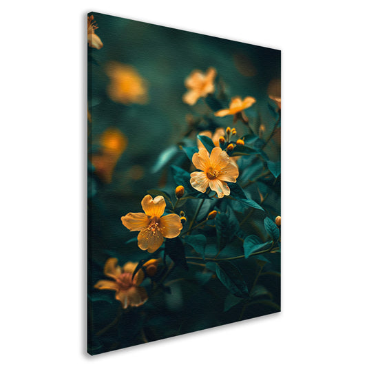 Gele bloemen in bloei canvas