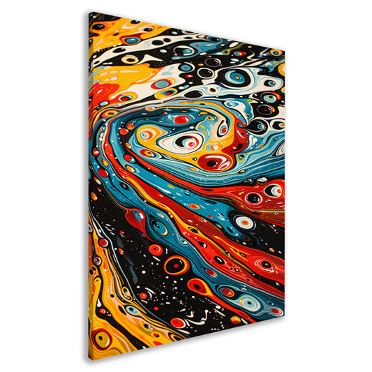 Kleurrijke abstracte patronen in beweging canvas