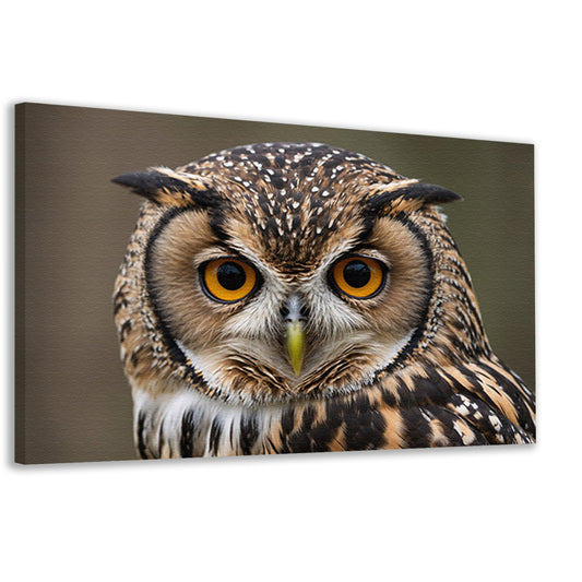 Majestueuze uil met intense blik canvas