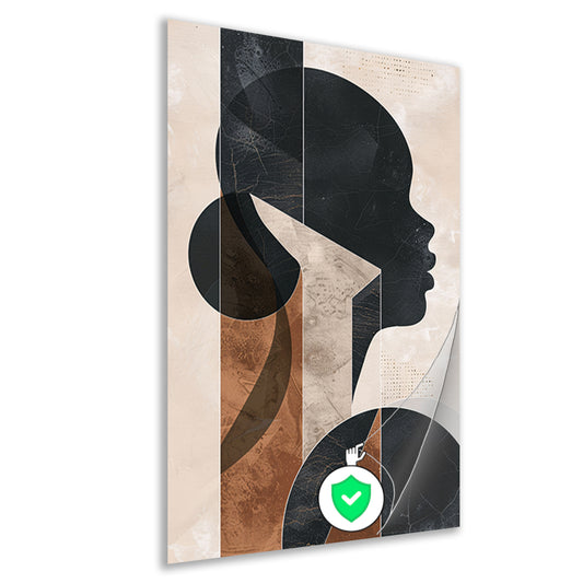 Abstracte Geometrie en Silhouet in Monochroom poster